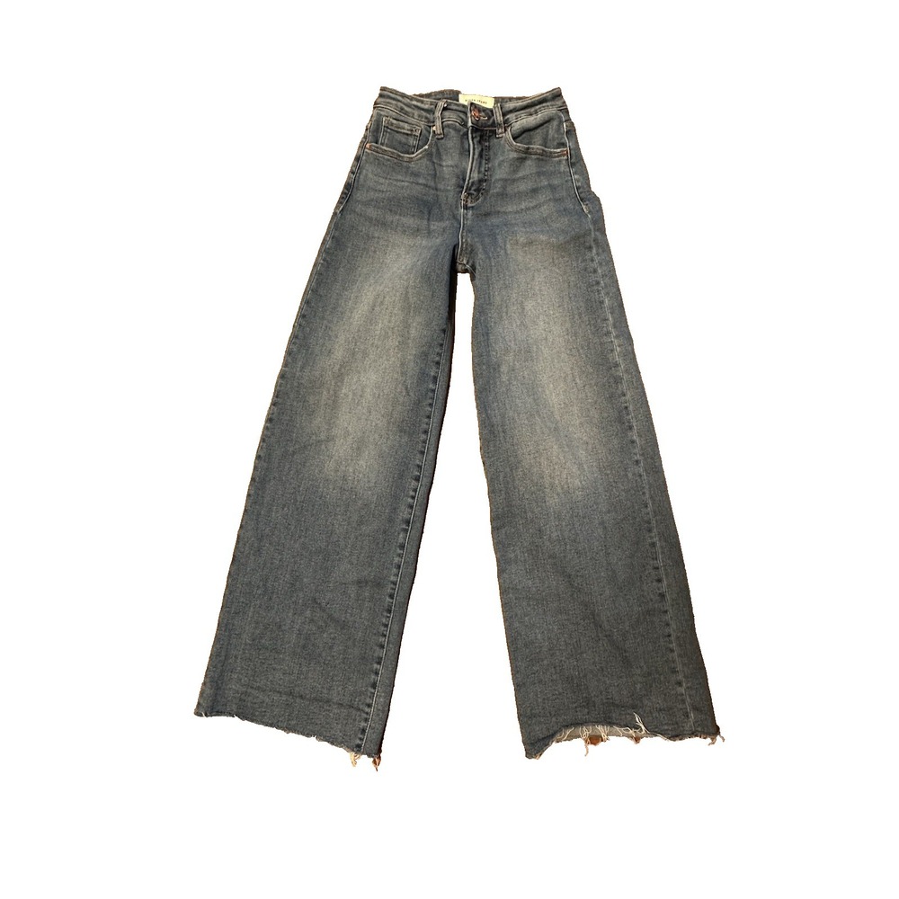 Risen Women's Size 1/25 Wide Leg Jeans Medium Wash